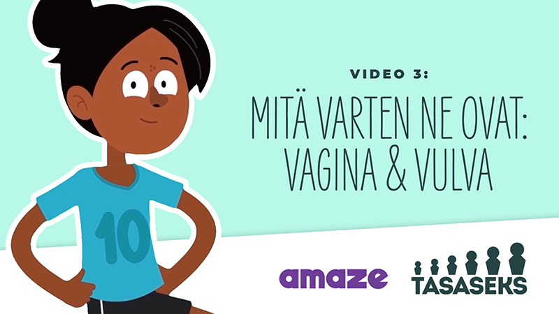 Tasaseksin Vagina & vulva -videon kuvitushahmo